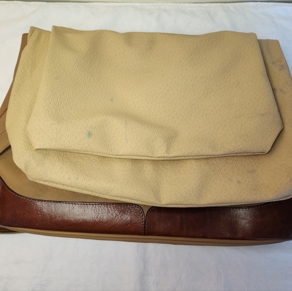 Henry Saxel leather canvas messenger bag - Picture 9 of 13